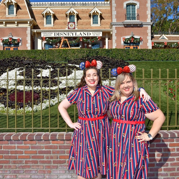 Torrid Disney Mickey Retro Swing Dress Poplin Striped Red & Blue Size 18 & 24 - Picture 13 of 13